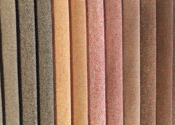 โพลีเอสเตอร์ 100% ผ้าคลุมเบาะรถยนต์โซฟาหลากสีผ้าลินินผ้าเส้นด้ายย้อมผ้า