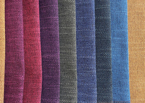 ผ้าโซฟาผ้าลินินขัดเงา Faux Slub Effect Home Textile