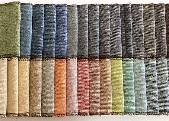 YARN DYED ผ้าโพลีเอสเตอร์ 100% ผ้าลินินผ้าฝ้ายผ้าหลายสีสำหรับโซฟาเฟอร์นิเจอร์ for